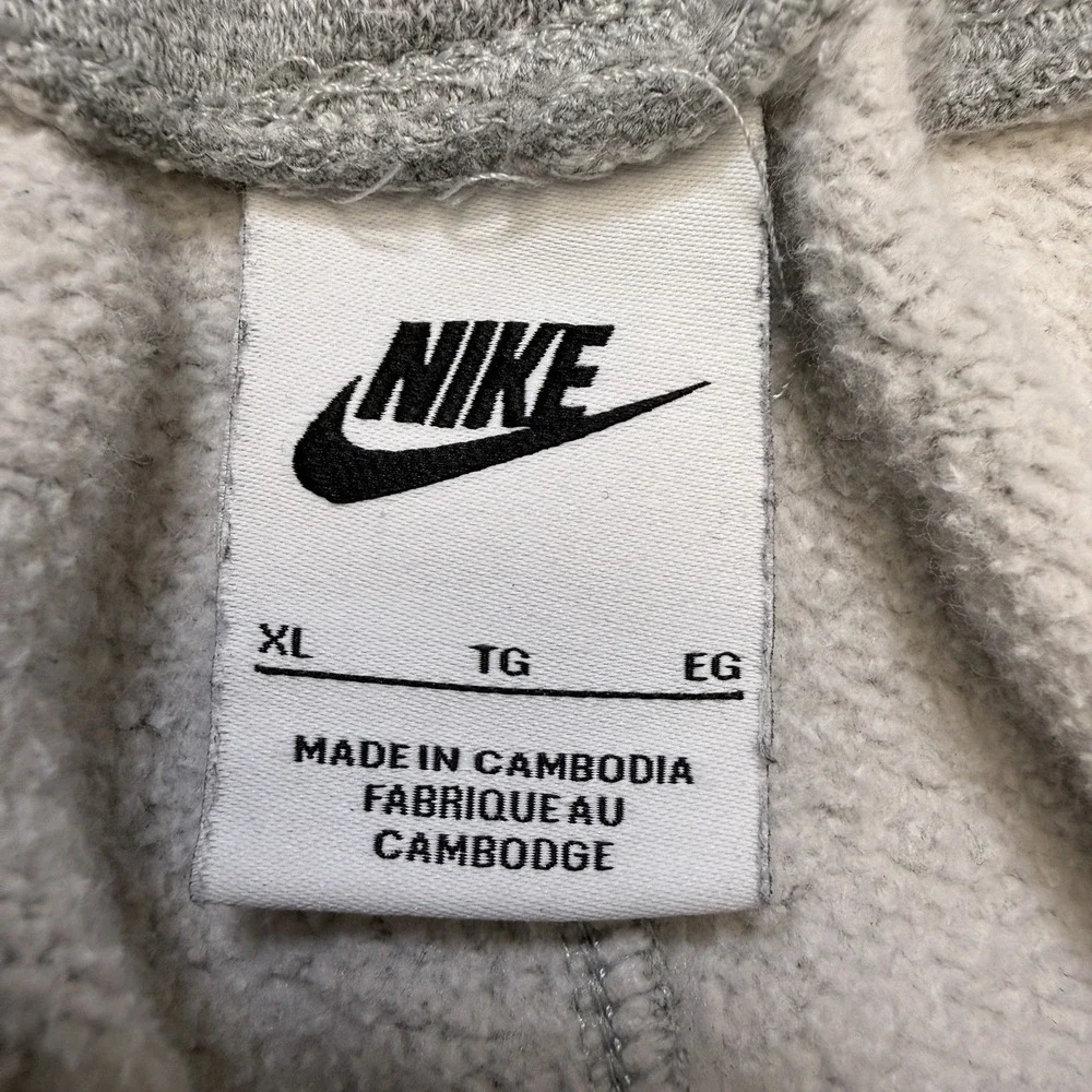 Nike Air Fleece Jogger Pants Mens XL Gray DD6348-063 Brushed Back Sweatpants